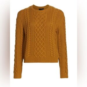 NILI LOTAN Jodelle Cable Knit Cashmere Sweater S & M NWOT